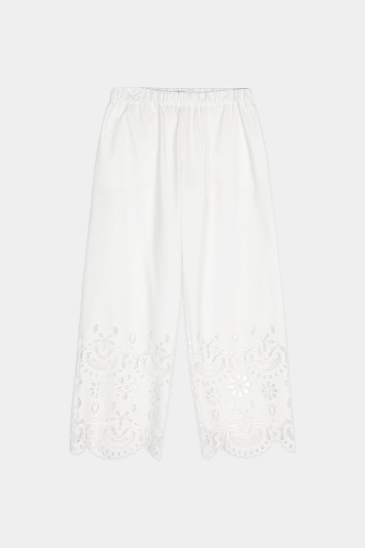 Jamie embroidery trousers white stylein packshot
