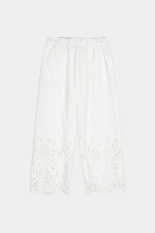 Jamie embroidery trousers white stylein model image front