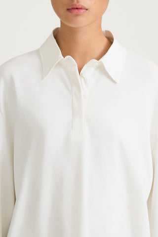 Janelle long sleeve top cream stylein model image front close