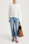 Janelle long sleeve top cream stylein model image front