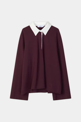 Janelle top polo pike t-shirt bordeaux stylein packshot
