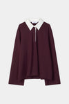 Janelle top polo pike t-shirt bordeaux stylein packshot