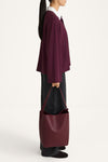 Janelle top polo pike t-shirt bordeaux stylein model image side