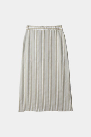 Janina skirt ankle length a line silhouette cotton crochet pattern green stylein packshot