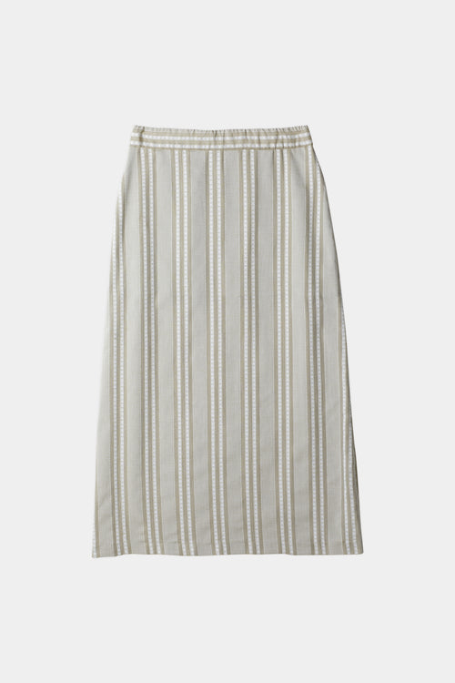 Janina skirt ankle length a line silhouette cotton crochet pattern green stylein packshot