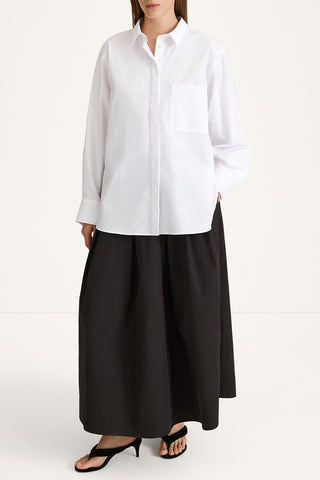 Jansell cotton shirt white stylein model image front