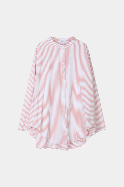 Jazara shirt pink stripe stylein model image front