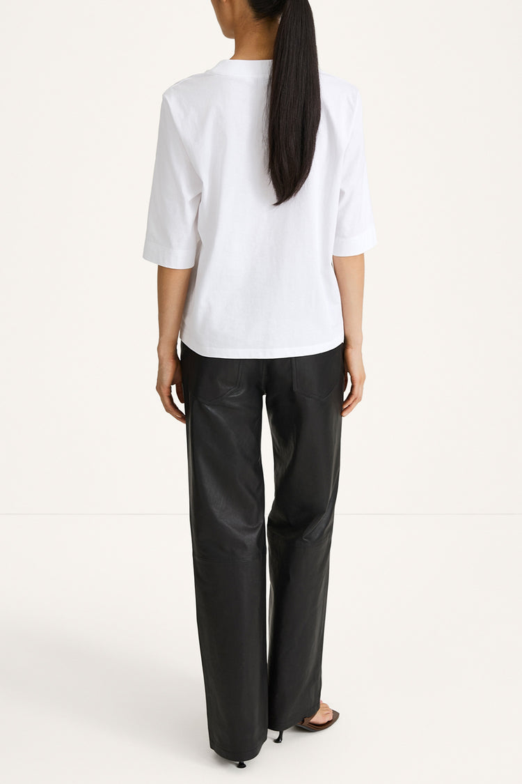 white oversized t-shirt stylein jemmy back