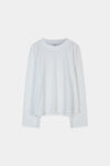 White longsleeve cotton t-shirt stylein packshot