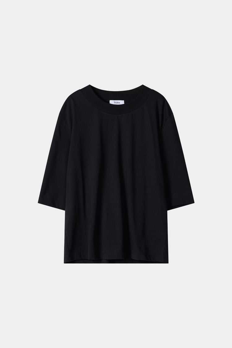 Blacsk cotton t-shirt stylein Jemmy