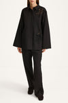 Black trousers with embroidery details stylein jeraldine