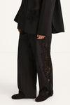 Black trousers with embroidery details stylein jeraldine detail