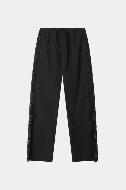 Black trousers with embroidery details stylein jeraldine