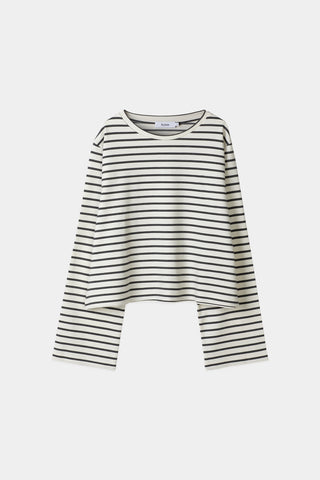 Jerry long sleeve top greycreme stylein packshot