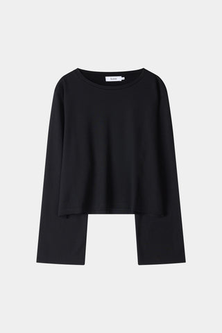 Jerry top long sleeve t-shirt black stylein packshot