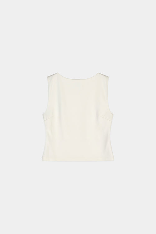 Jody sleeveless top cream stylein model image front