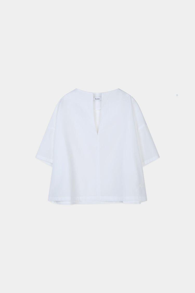 Joelle blouse short sleeve white stylein packshot