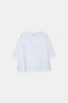 Joelle cotton blouse short sleeve white stylein packshot