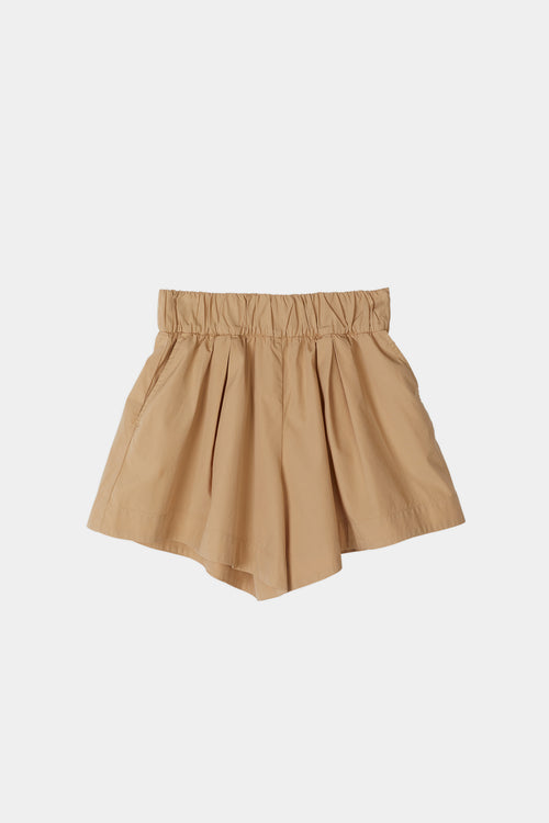 Jojo shorts flared elastic band box pleated beige stylein packshot