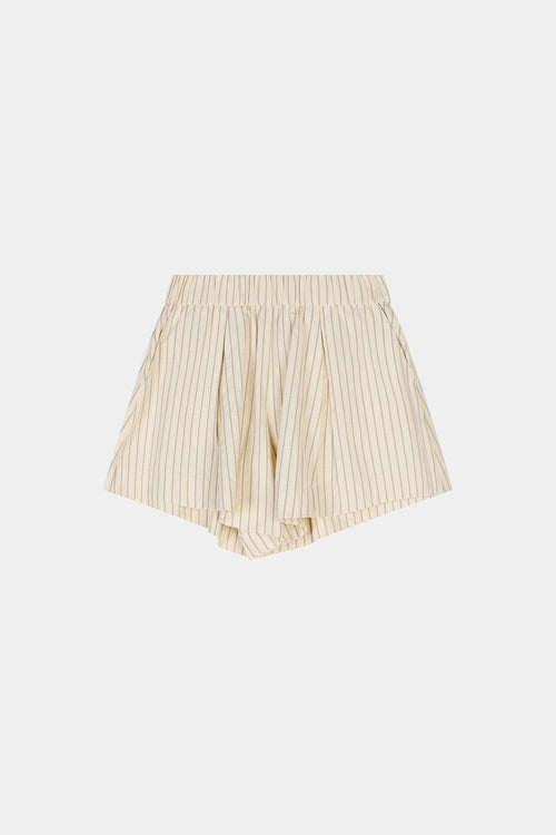 Jojo shorts cream stripe stylein model image front