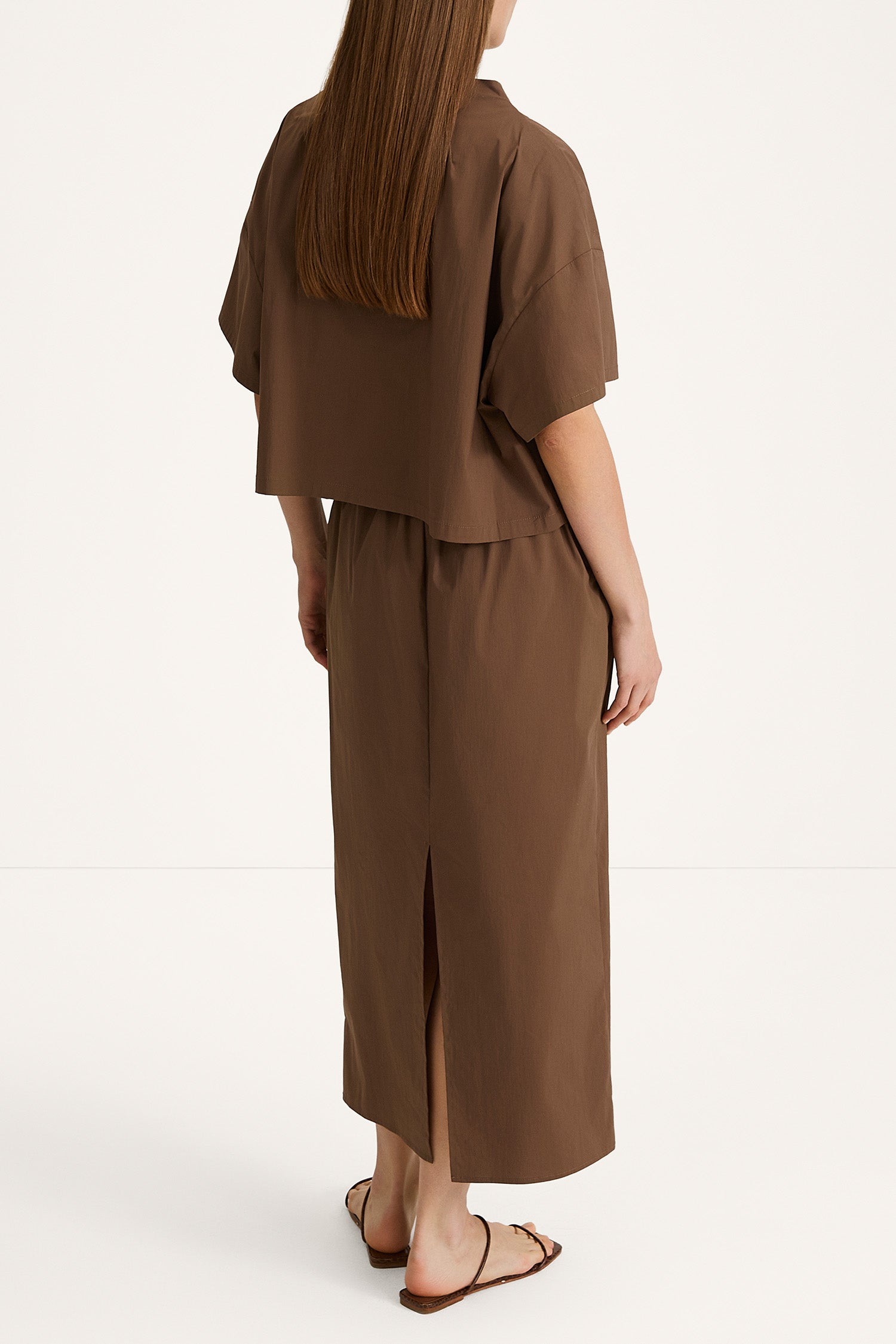 Jolene long skirt cacao stylein model image back
