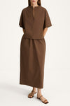 Jolene long skirt cacao stylein model image front