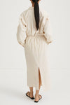Jolene long skirt cream stripe stylein model image back
