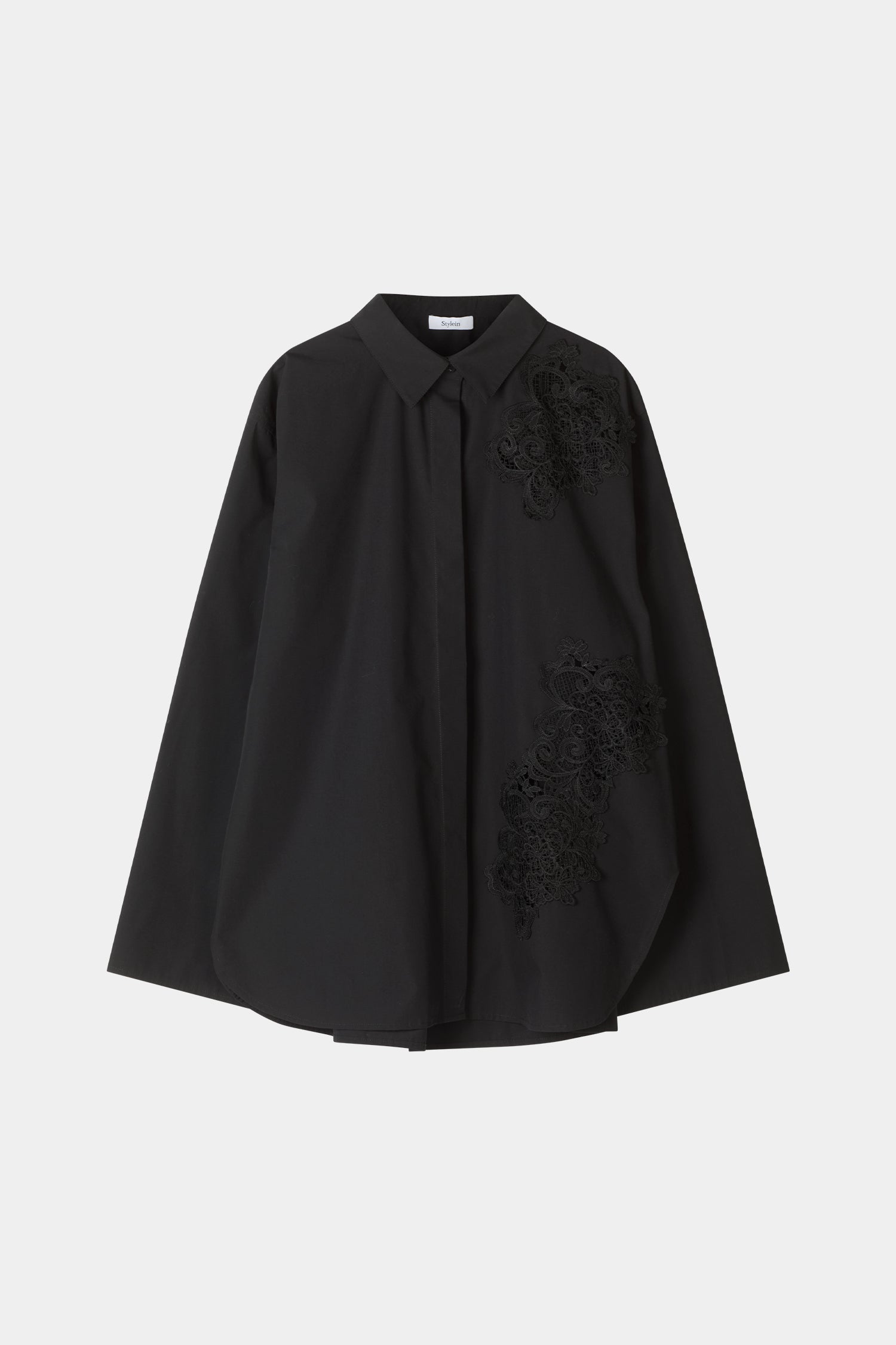 Jontavi black embroidery shirt black packshot