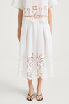 Jorah embroidery skirt white stylein model image front close
