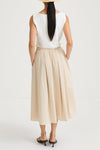 Jorina midi cotton skirt oyster stylein model image back