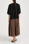 Jorina midi cotton skirt cacao stylein model image back