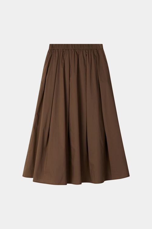Jorina midi cotton skirt cacao stylein model image front