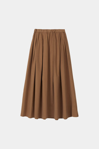 Jorina skirt voluminous mid length a line mud brown stylein packshot