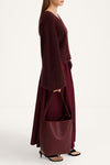 Jorina trench maxi skirt bordeaux stylein model image side