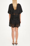 Joss shorts broderie anglaise black stylein model image back