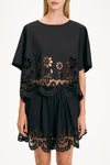 Joss shorts broderie anglaise black stylein model image front close
