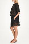 Joss shorts broderie anglaise black stylein model image side