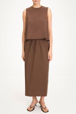 Joya sleeveless blouse cacao stylein model image front