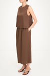 Joya sleeveless blouse cacao stylein model image side
