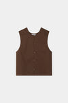 Joya sleeveless blouse cacao stylein packshot