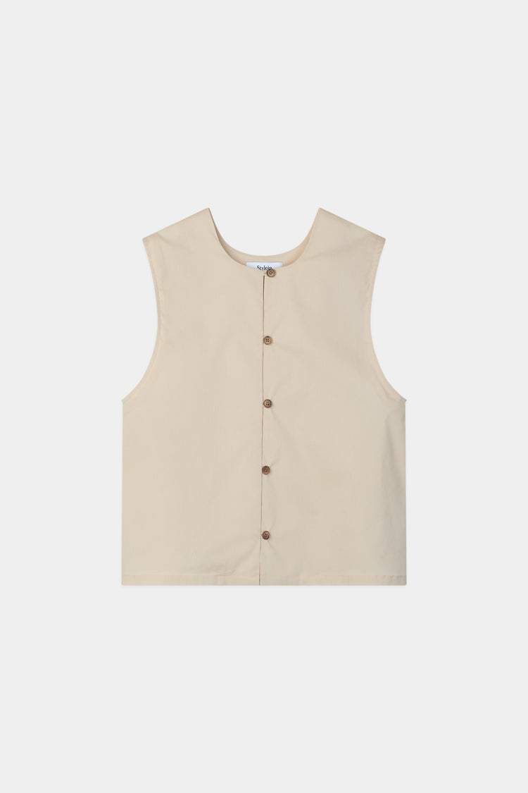 Joya sleeveless blouse oyster stylein packshot