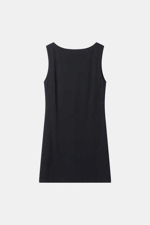 Black sleevless short Julie dress stylein model image front