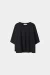 Juniper cropped boxy t-shirt black stylein packshot