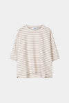 Juniper top boxy t-shirt pink stripe stylein packshot