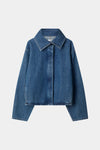 Katniss short denim jacket steel blue stylein packshot