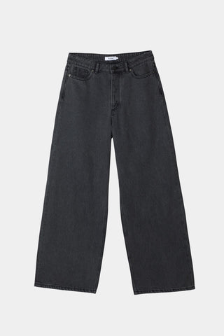 Kayne denim trousers wide oversized high waist mid grey stylein packshot