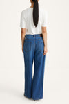 Kayne wide denim trousers steel blue stylein model image back