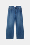 Kayne wide denim trousers steel blue stylein packshot
