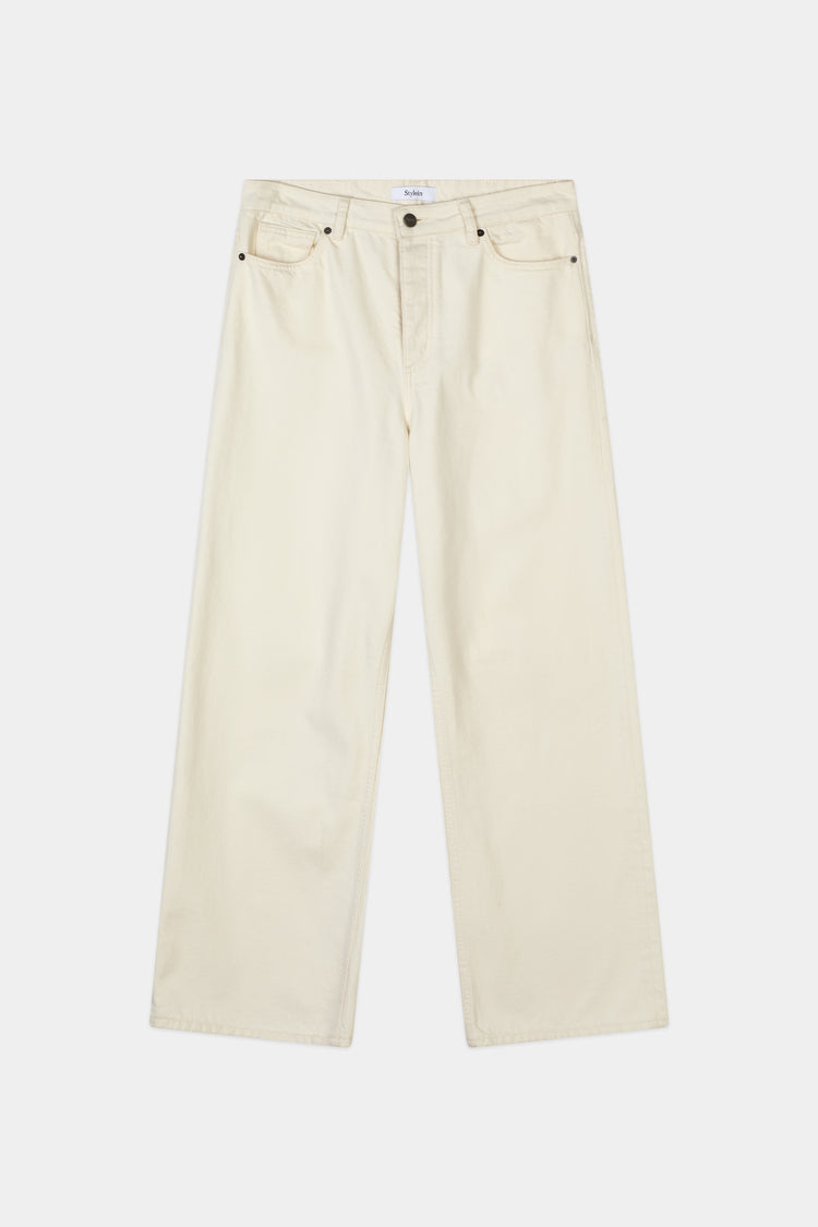 Kayne wide denim ecru stylein packshot