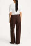 Keanu denim trousers barrel coffee stylein model image back